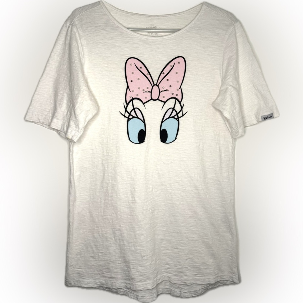 Disney Daisy Duck RARE Bow Embellished Shirt